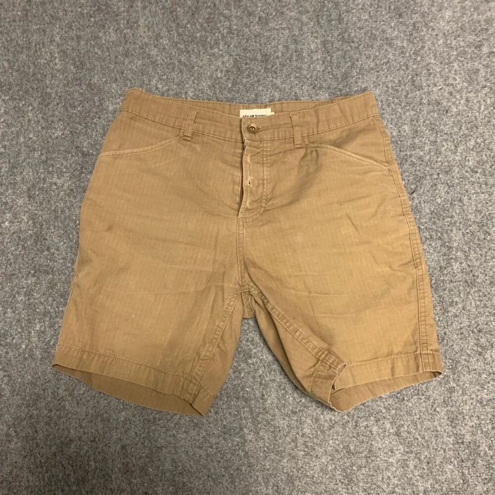 Taylor Stitch The Camp Shorts Men Size 31 Brown Ripstop Button Fly Outdoor